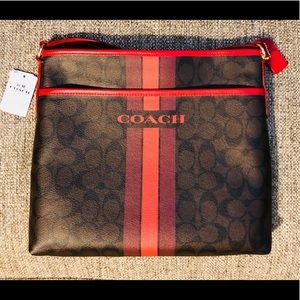 Coach Signature Varsity Stripe Crossbody Bag